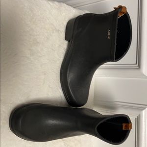 Aigle black ankle rain boots